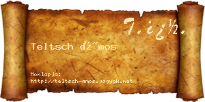 Teltsch Ámos névjegykártya